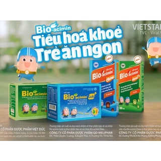 Bioacimin fiber và bioacimin gold tăng hấp thu giảm táo bón cho trẻ hộp 30 gói và 60 viên nhai