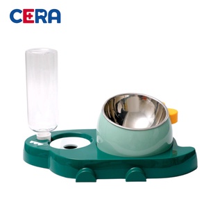 Bát ăn con cá xấu kèm bình nước tự động - bát ăn 001
