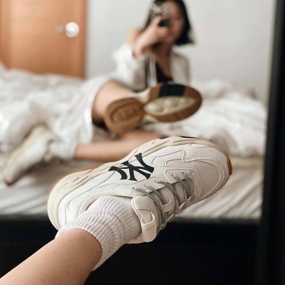 Giày MLB NY Chính Hãng 🔴SIMPLE SNEAKER🔴 MLB Big Ball Chunky Lite New York Yankees