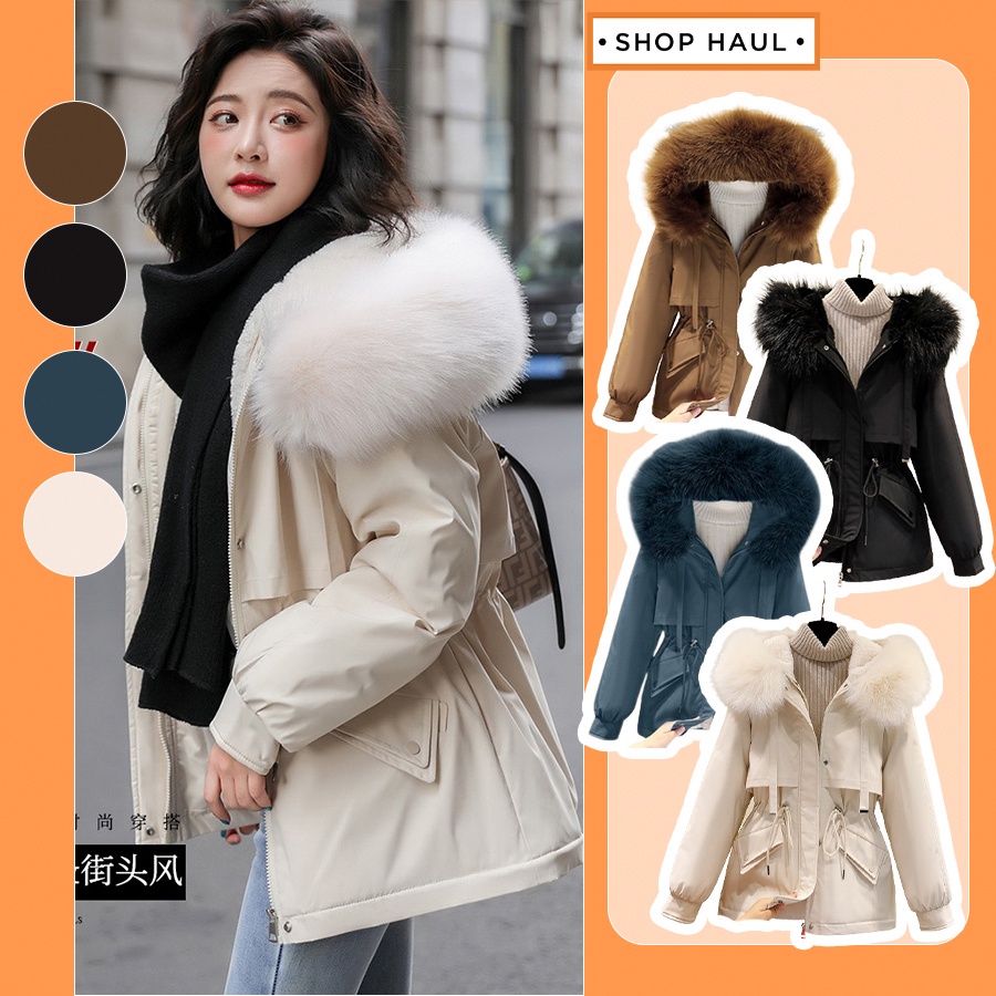 Áo khoác nữ mùa đông có lông Parka nữ mẫu mới 2021 Shop Haul AP-G05