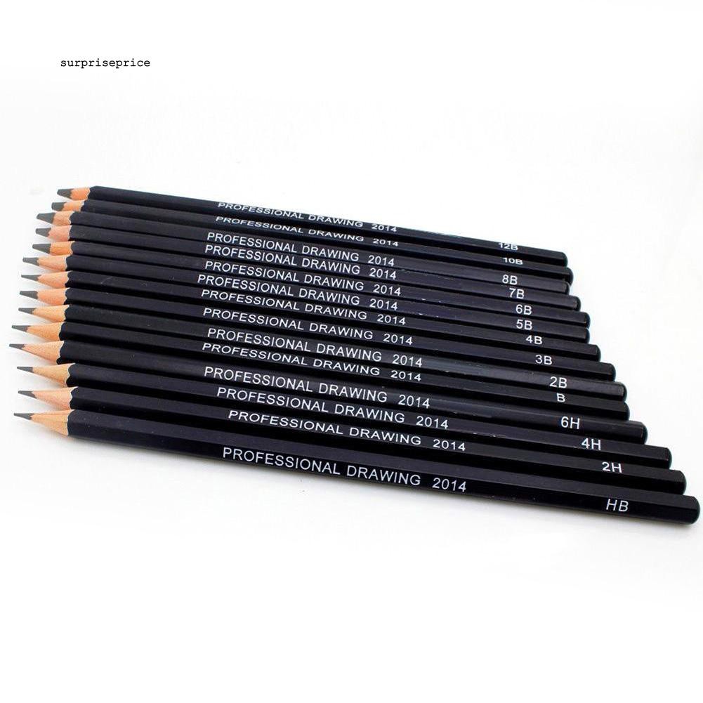 Set 14 bút chì 6h-12b vẽ tranh chuyên nghiệp