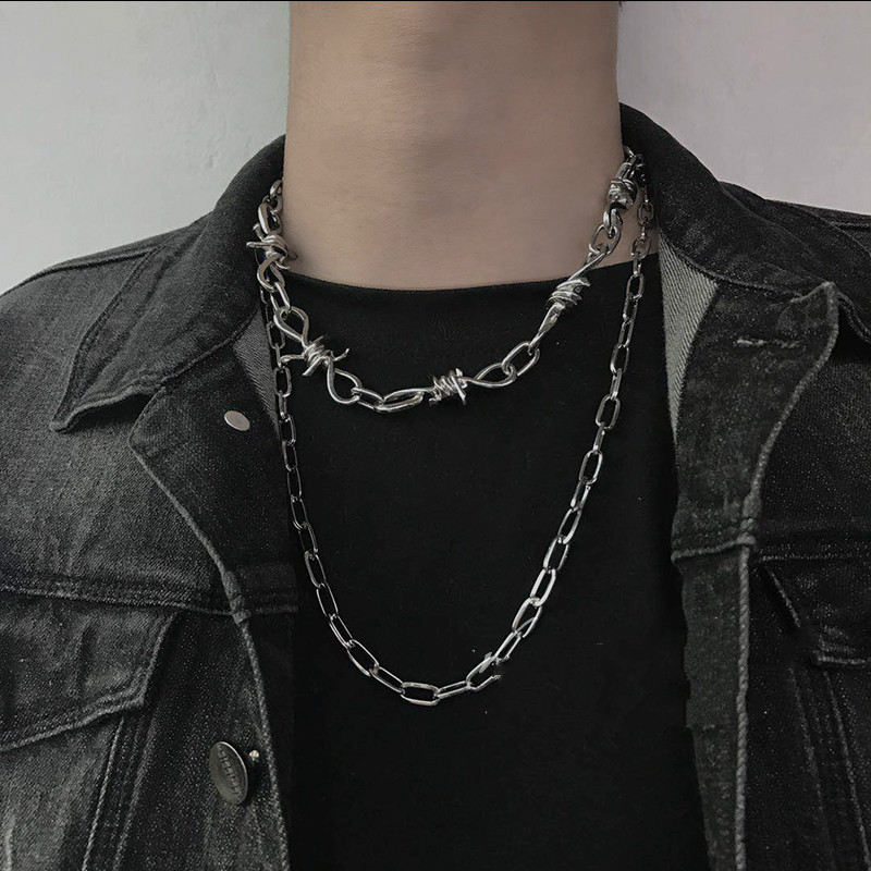 Vòng cổ mặt hình gai độc đáo phong cách hip-hop thời trang cá tính