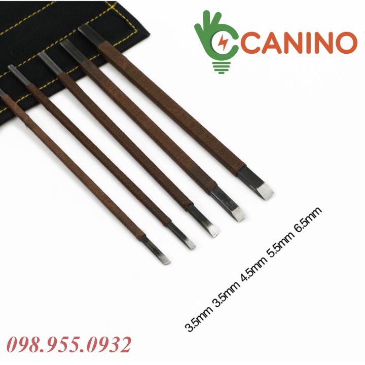 Bộ dụng cụ 5 cây tiện, đục điêu khắc thép  cacbon HRC70 dây quấn cao cấp [ SIÊU HOT 10 ĐẦU ]