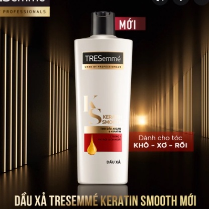 Dầu Xả Tresemmé Keratin Smooth Tinh Dầu Argan Và Keratin Vào Nếp Suôn Mượt 170g