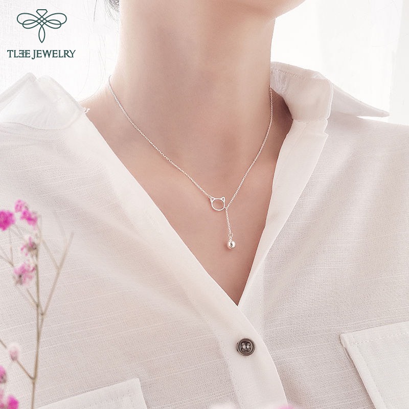 Dây chuyền bạc nữ TLEE mặt mèo chuông cá tính TleeJewelry D0167