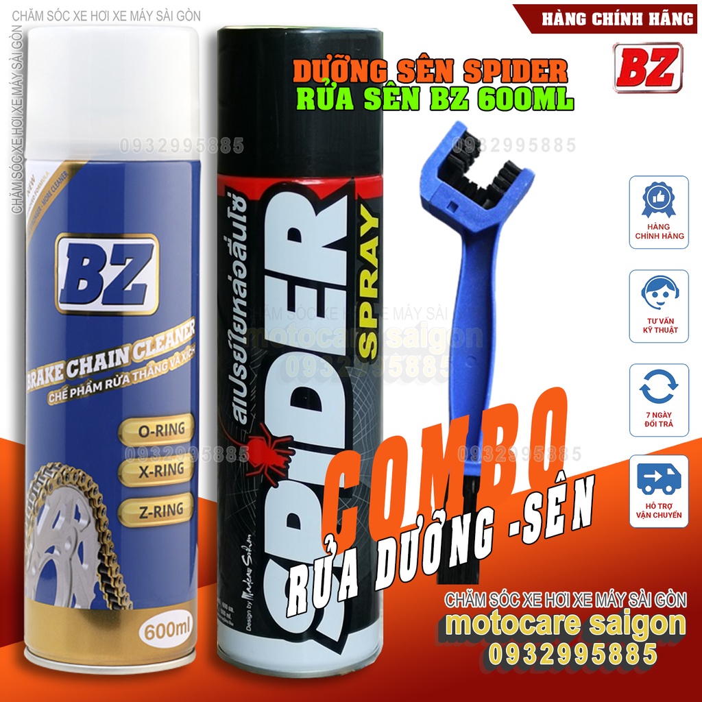 [ Free Bàn Chải ] Rưa sên BZ 600ml và dưỡng sên Spider