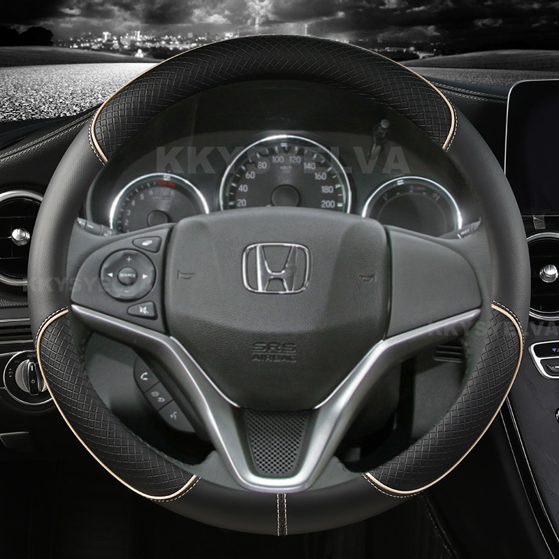 Bao Da Bọc Vô Lăng Xe Hơi Honda Penutup Stereng No Smell City Civic FC FD Jazz BRV CRV HRV