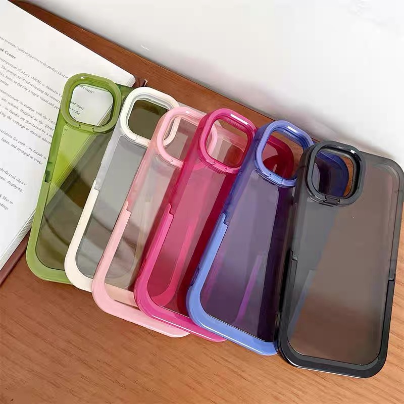 Ốp Điện Thoại Mềm Trong Suốt Có Giá Đỡ Cho Iphone 12 pro max 11 pro max xs max xr x 13proamx plus