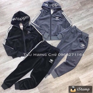 Bộ thể thao nỉ nhung Adidass
