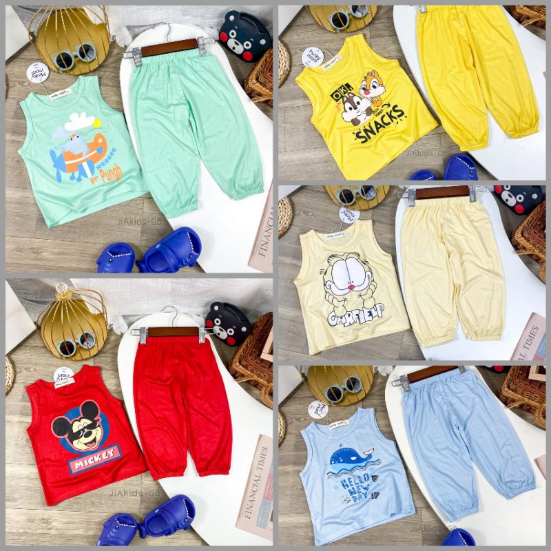 Bộ 3 lỗ quần Alibaba THUN LẠNH MINKYMOM cho bé trai và bé gái