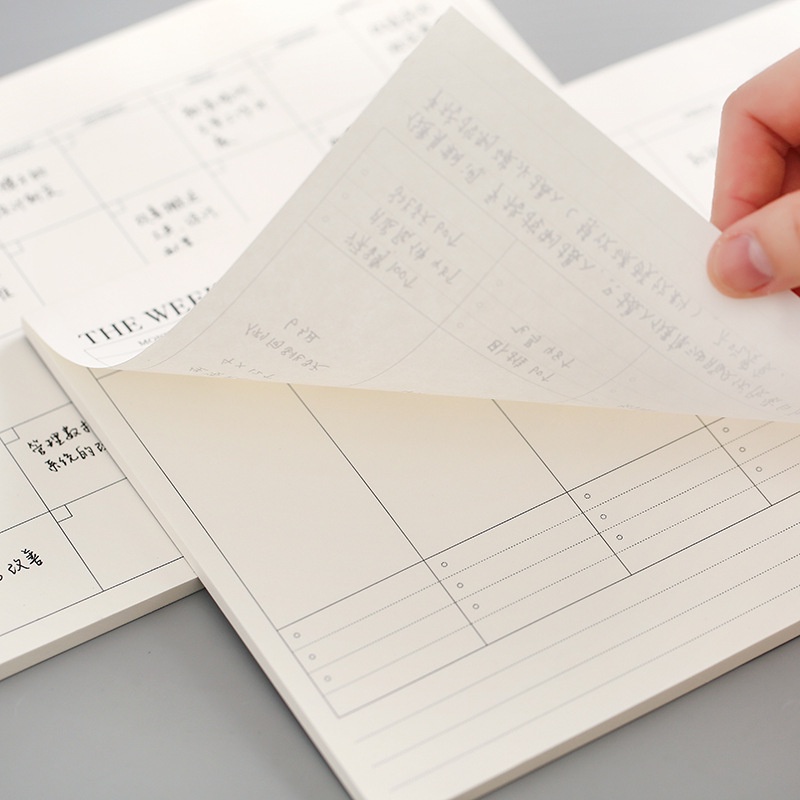Kế hoạch sách Weekly planner Time Manager B5 60 drap To Do List, School Memo pad Statphiền book planner