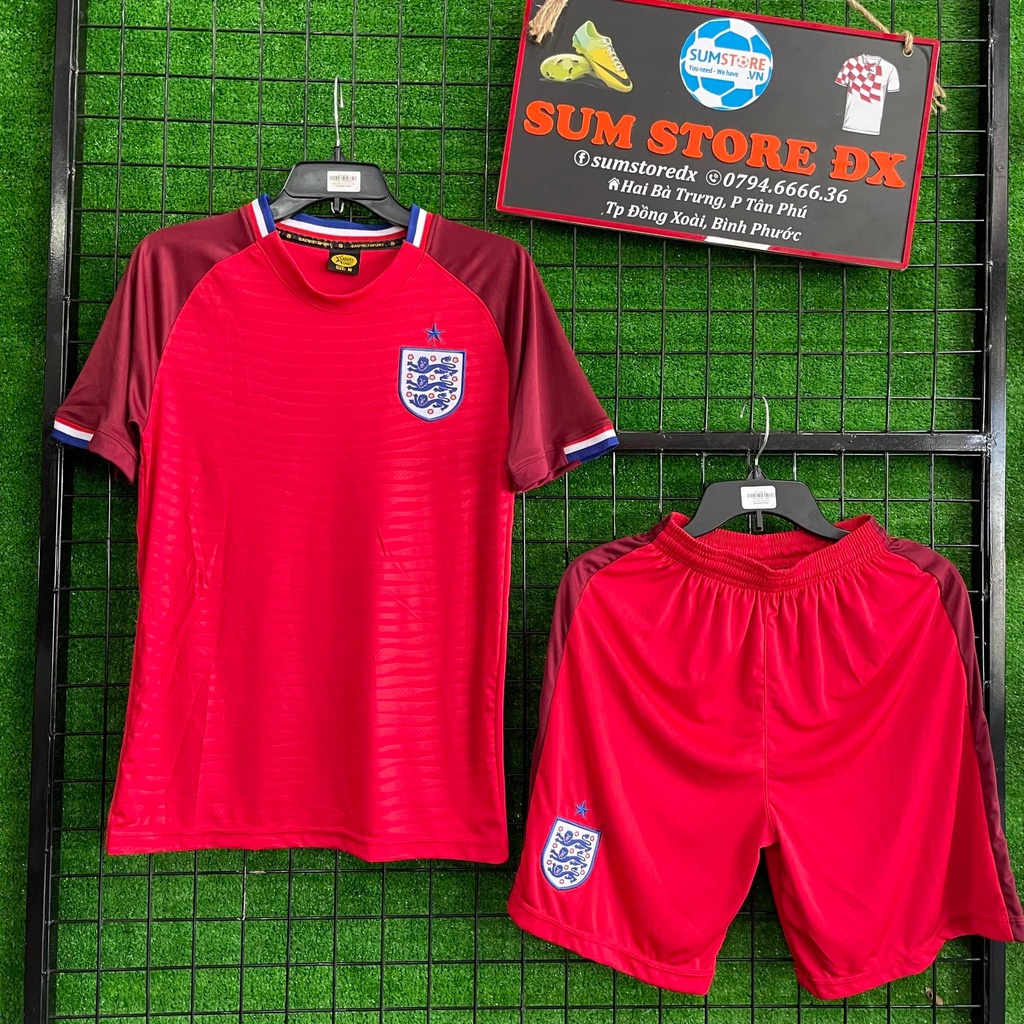 Quần Áo Đá Bóng Đội Tuyển Anh Đỏ 2022_Mẫu Áo Đấu Hot, Giá Tốt