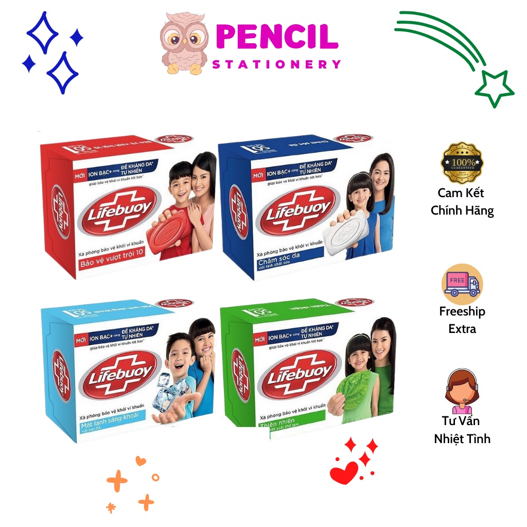 Xà Phòng Rửa Tay Lifebouy 90g, Bánh Xà Bông Sạch Khuẩn 99,99% Bảo Vệ Da Tay An Toàn Cho Bé
