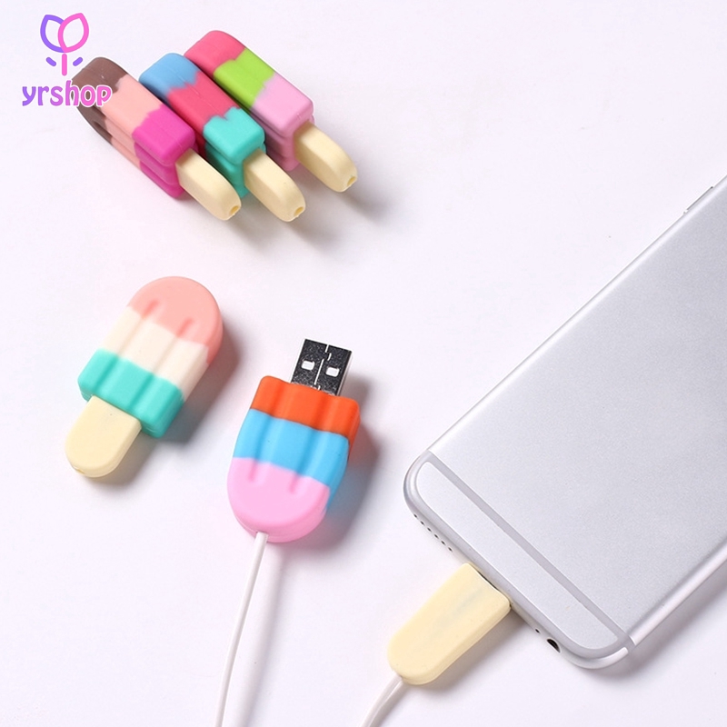 Phụ Kiện Bảo Vệ Dây Cáp Hình Que Kem Đáng Yêu