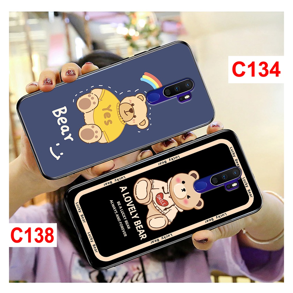 Ốp lưng Oppo A5 2020 - A9 2020 in hình gấu bear dễ thương, cute.
