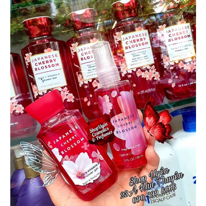 [Nhiều sản phẩm] Combo nhiều sản phẩm mùi Japanese Cherry Blossom by Bath & Body Works