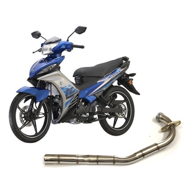 cổ pô inox 32ly xe exciter 135, exciter 150 hàn 7 khúc