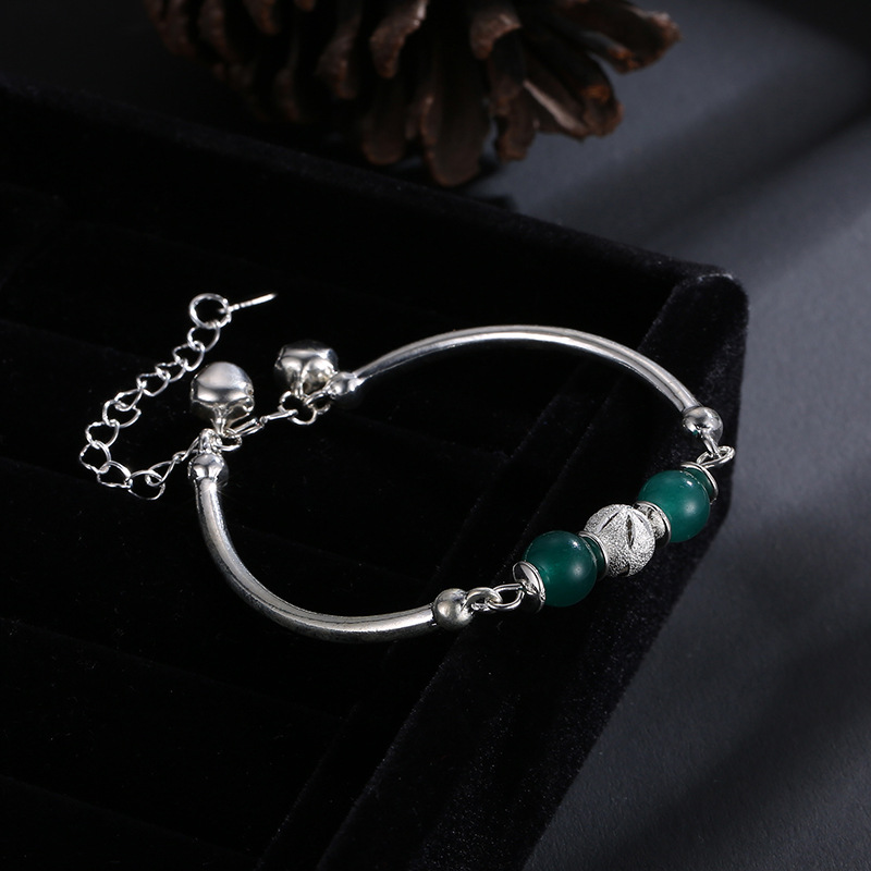 Vòng đeo tay chuỗi hạt bằng hợp kim phong cách hàn quốc có chuông nhỏ xinh xắn đáng yêu