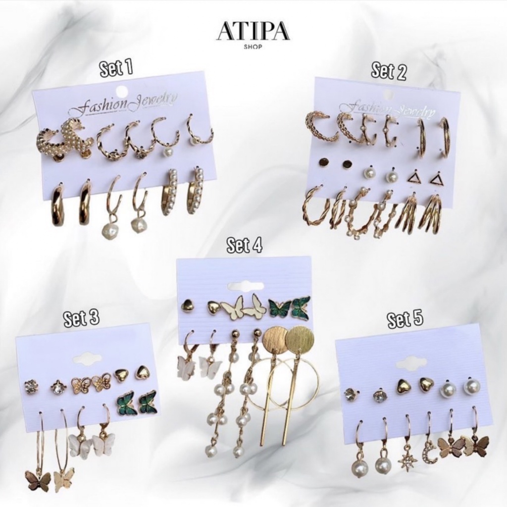 BỘ Bông Tai Atipashop-EARING Thời Trang 1 Có Nhiều Đôi.