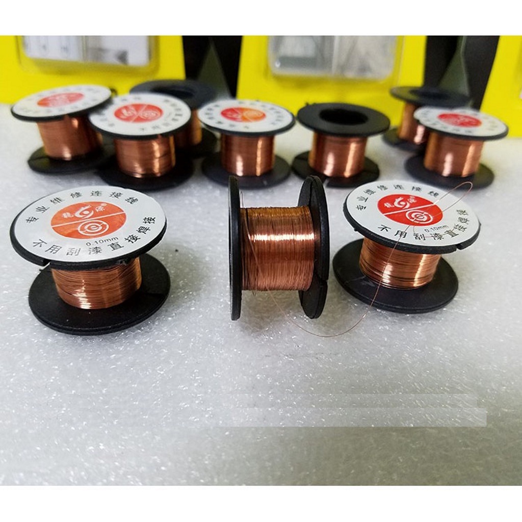 Cuộn Dây Đồng Quấn Động Cơ, Dây Câu Mạch 0.1mm