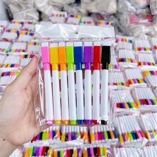 Bộ 8 bút lông bảng từ tính 8 màu có đầu xoá tiện lợi