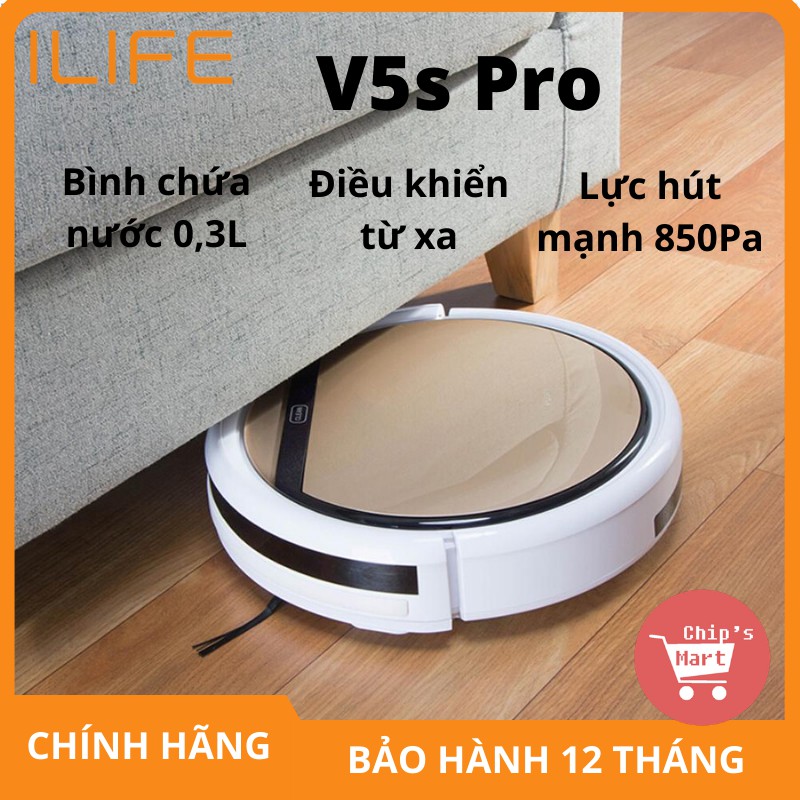 Robot Hút Bụi Lau Nhà Thông Minh ILIFE V5s Pro - Máy Hút Bụi Đa Năng - Lực hút siêu khỏe - Điều khiể