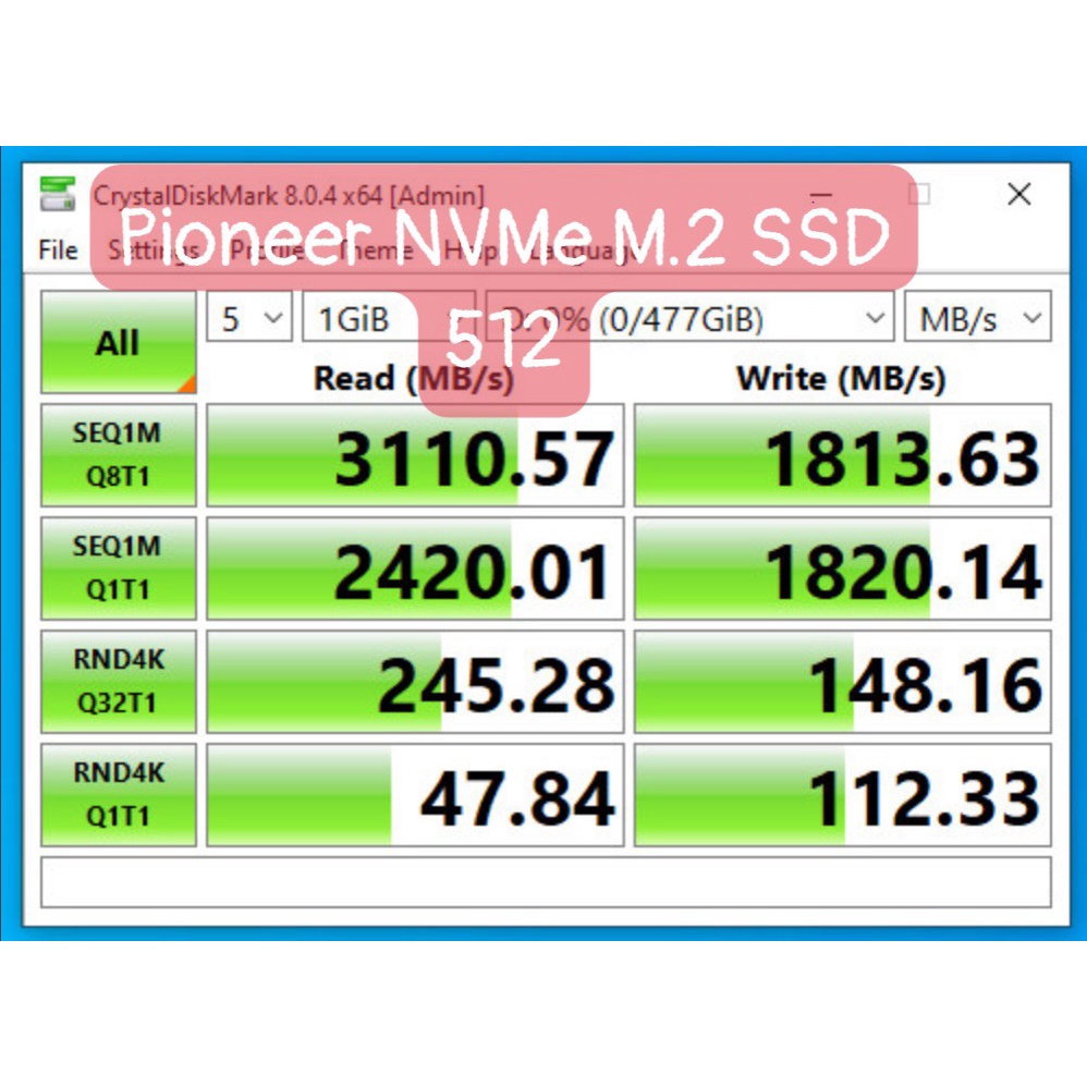 Ổ cứng SSD M.2 NVME PIONEEER 256GB 512GB APS-SE20 Bảo hành 36 Tháng