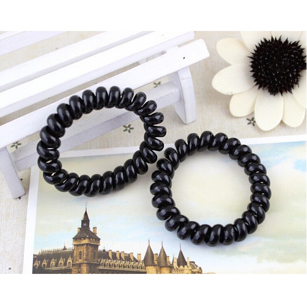 Dây Buộc Tóc Màu Đen Co Giãn Tốt