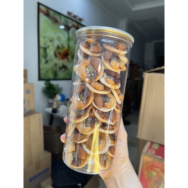 Bánh Đồng Tien Ngũ Hạt - lon pet 450g - bánh hạt dinh dưỡng ►FREESHIP◄ Gia Lai market