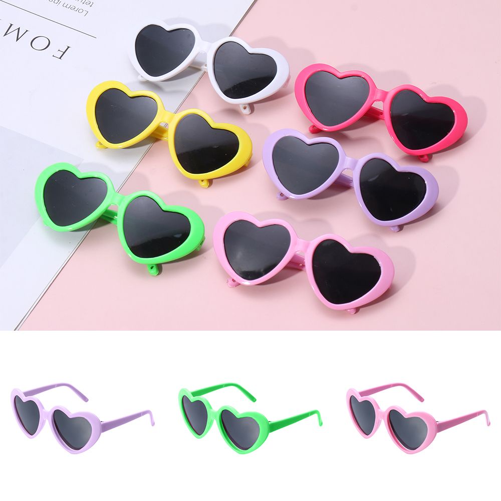 Mắt kính hình trái tim nhiều màu dễ thương cho búp bê kích thước 60cm