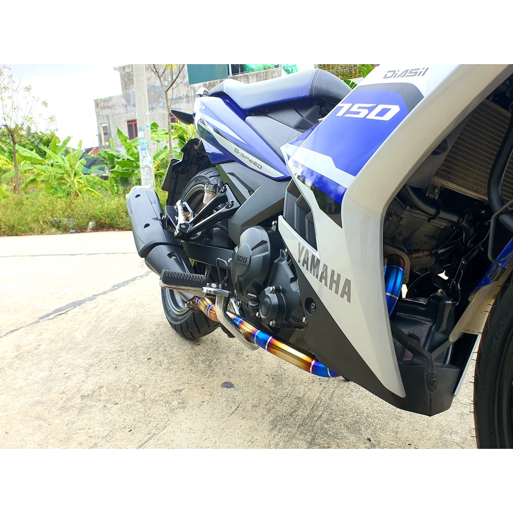 Cổ pô zin Exciter 150, ex 155 Titanium Real dáng dài