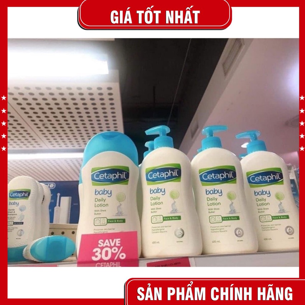 Sữa tắm gội an toàn, dịu nhẹ toàn thân cho bé Cetaphil Baby Gentle Wash And Shampoo 230ml, 400ml có vòi - Úc