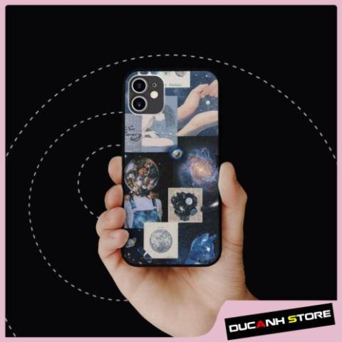 Ốp lưng iphone SAMSUNG universe and planet collage art op art lưng nhám  cho các dòng iPhone PAP20210820