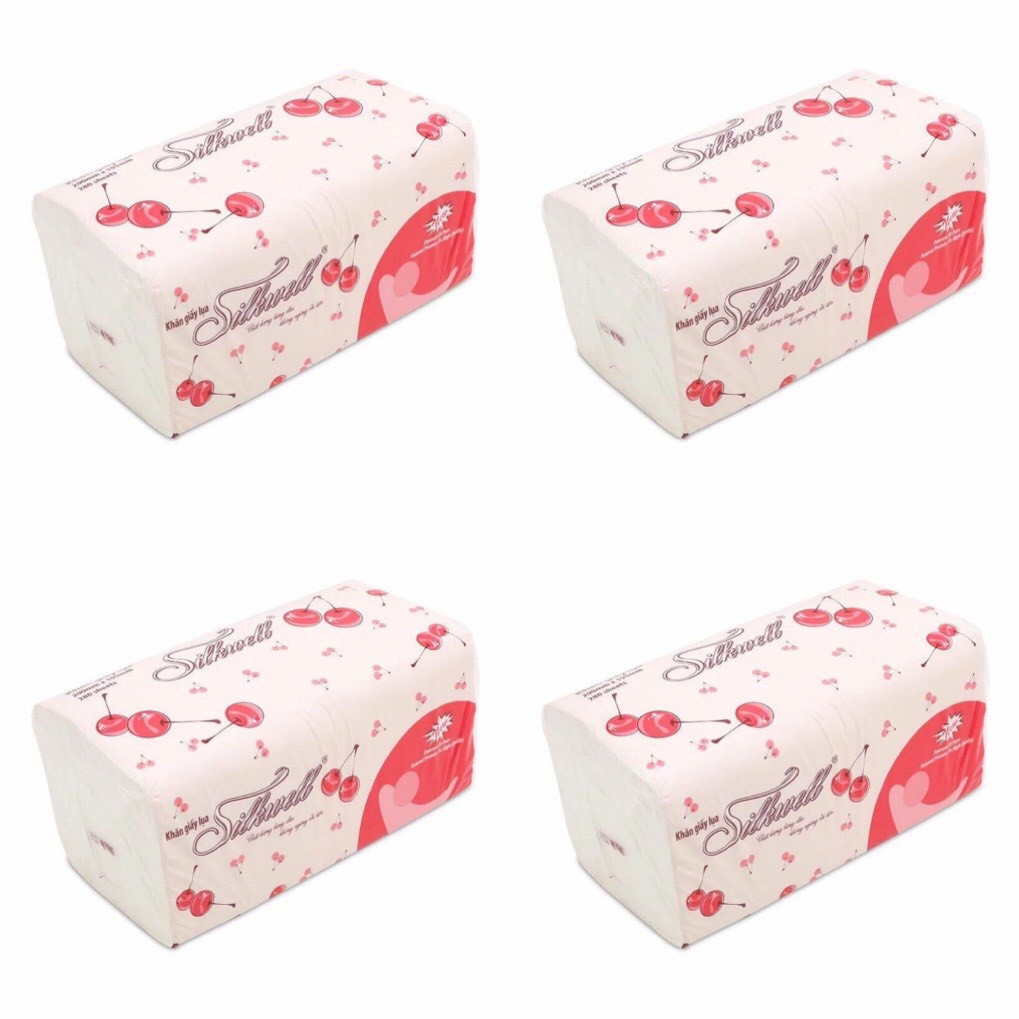 Bịch giấy rút lụa Silkwell 280 tờ cao cấp