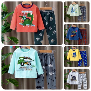 Bộ Dài Tay Bé Trai 17-25kg (4-6 tuổi) – QIQI / TIANSHI / ZILING – Cotton QC Xuất Hàn