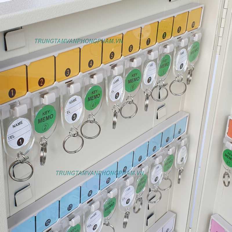 Tủ móc chìa khóa K60 chứa 60 móc được đánh số thứ tự