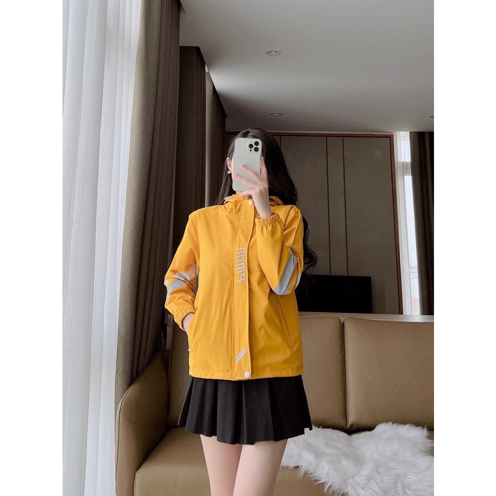 Áo khoác gió nữ 2 lớp, chất gió tráng bạc chống nước, chống gió, phối viền 2 tay trẻ trung CS014