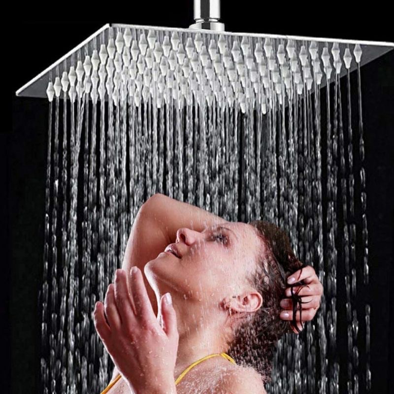 Bát sen cây phun mưa vuông-tròn, rộng 20cm, chất liệu inox 304 bóng