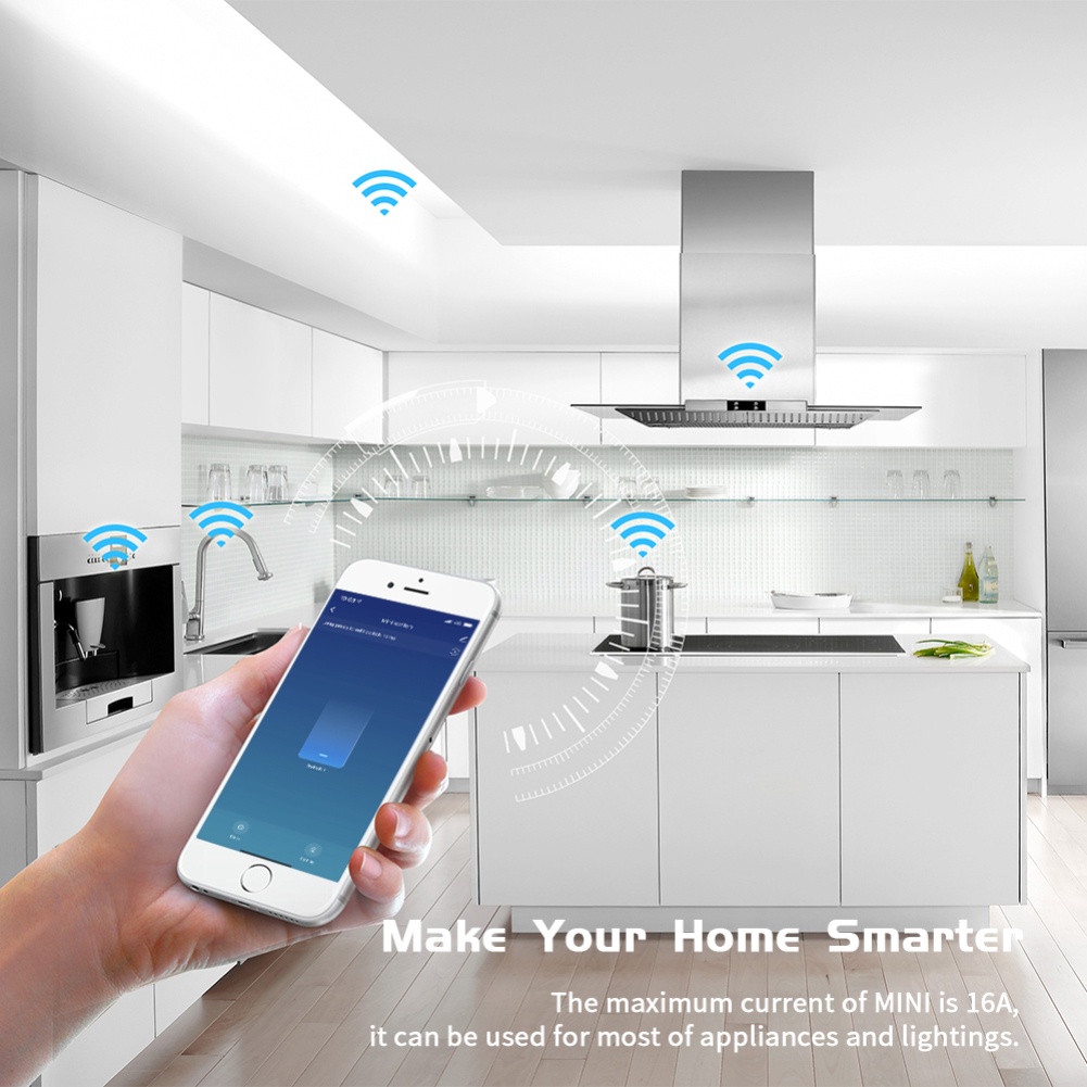 Thông minh Mô-đun Chuyển Đổi 10A/16A Aubess Tuya Wifi Không Dây 2 cách điều khiển Alexa Google trợ lý trong kho