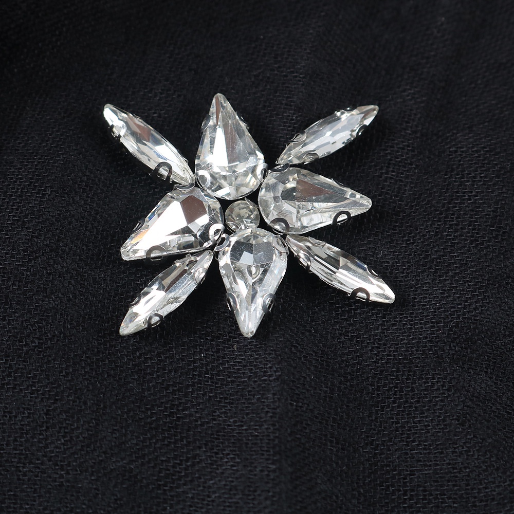 Hạt Đá Pha Lê Giả Kim Cương 4 Lỗ May Vá Thủ Công