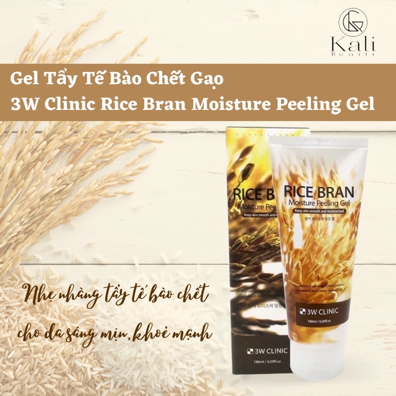 Gel tẩy tế bào chết Rice Bran Moisture pleeling 3w clinic