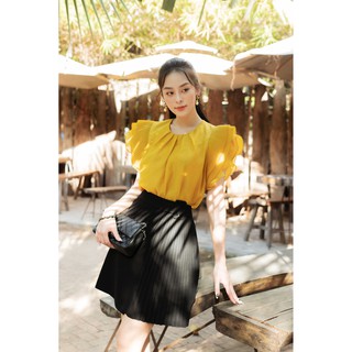Áo lụa xước tay cánh tiên -HBSM809.1