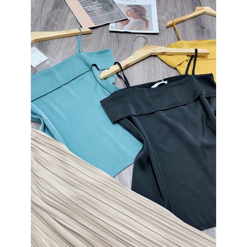 Set áo dây + quần dập ly chanh xả 🥰Bộ quần ống rộng áo dây đi chơi cực xinh cho các nàng diện hè | BigBuy360 - bigbuy360.vn