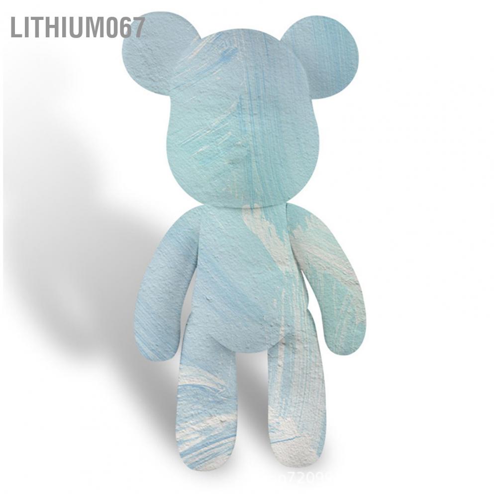 Lithium067 gấu bạo lực Bạo lực Gấu Tự làm Kim cương nạm Nhuộm bằng tay Graffiti Vinyl Búp bê