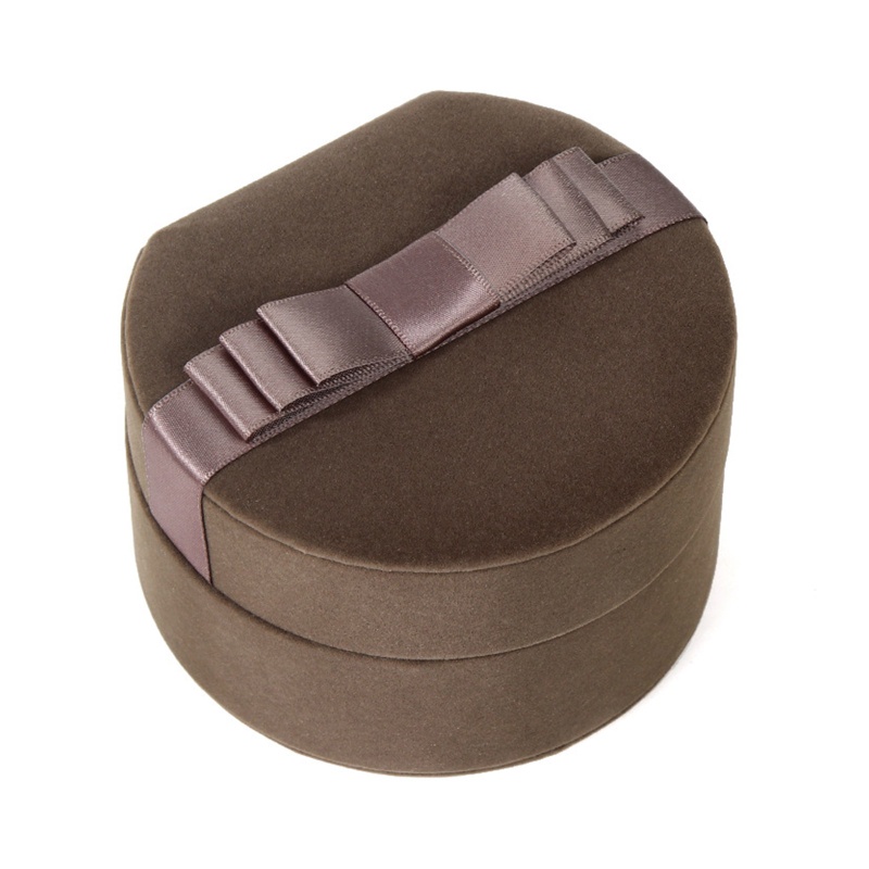 Hộp Đựng Trang Sức Hình Tròn Bằng Vải Nhung Thiết Kế Nhỏ Gọn