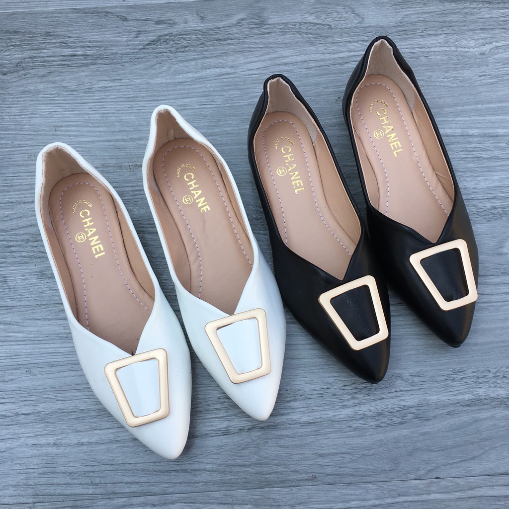 Giày búp bê dáng hàn quốc KHÓA HÌNH THANG | BigBuy360 - bigbuy360.vn