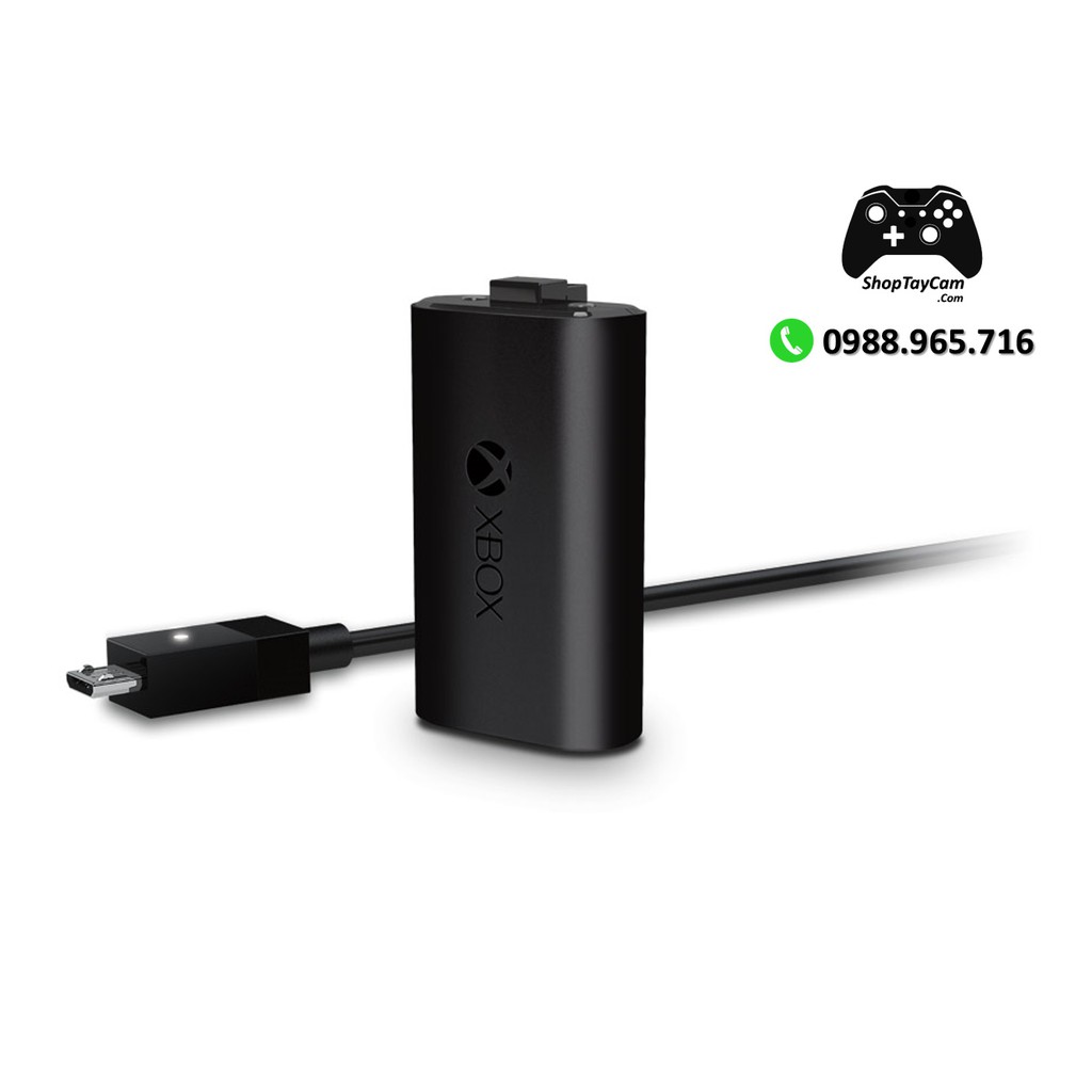 Bộ Cáp &amp; Pin Sạc Cho Tay Cầm Xbox One / Xbox One S Controller Hàng Chính Hãng Microsoft