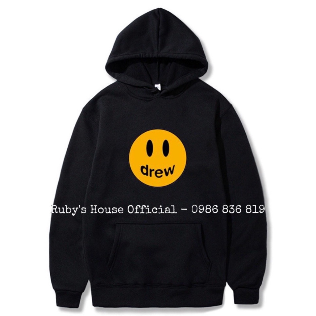 Hoodie drew, Áo hoddie form rộng unisex nam nữ nỉ bông dài tay chất liệu cotton trend thu 2021 | BigBuy360 - bigbuy360.vn