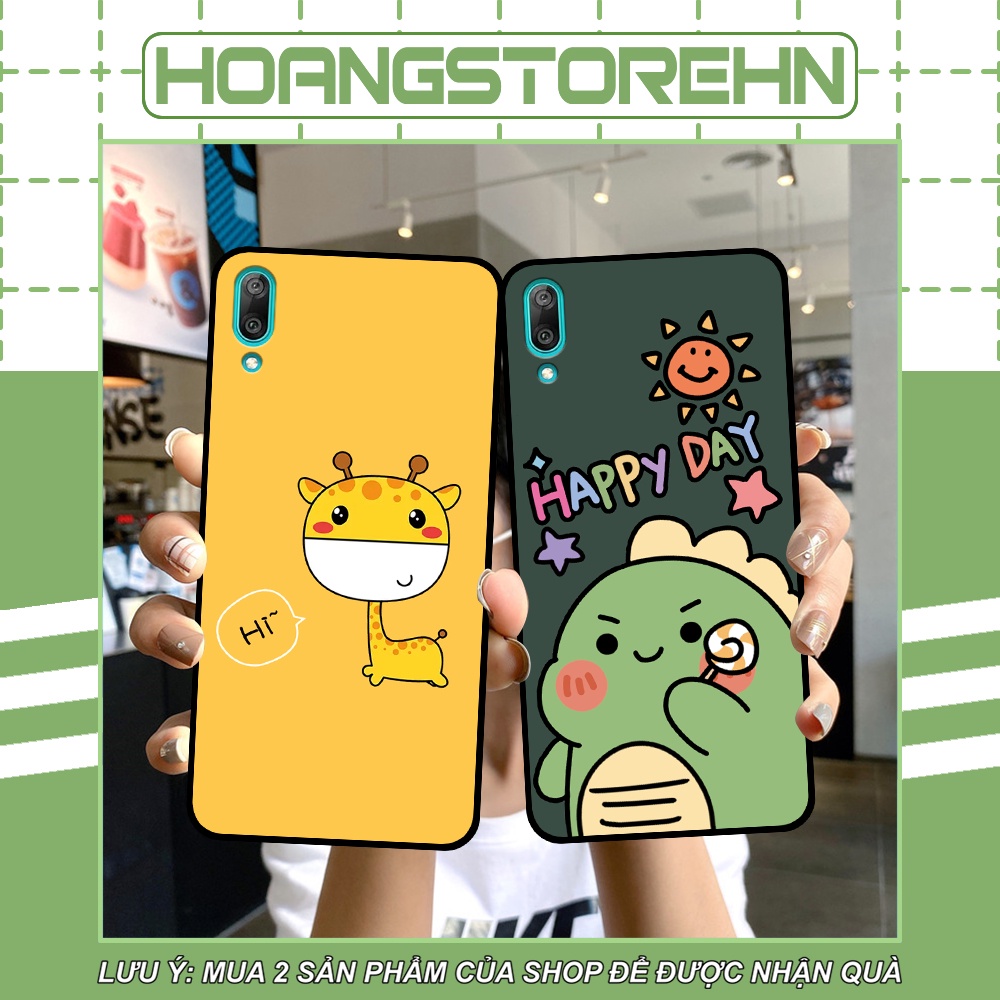 Ốp Huawei Y7 Pro 2019 in hình quả bơ, hươu, khủng long siêu dễ thương