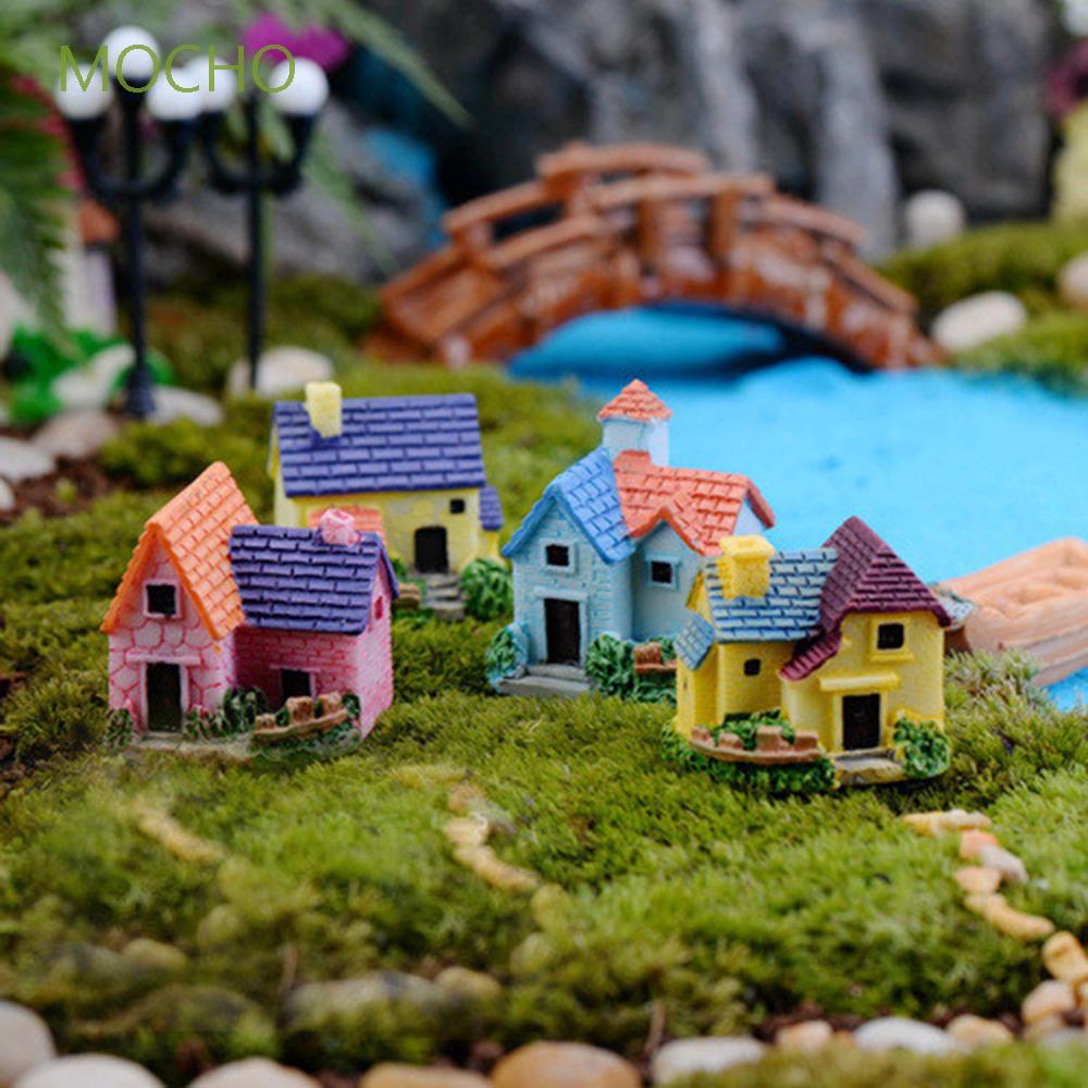 Mô Hình Ngôi Nhà Bằng Gỗ Dễ Thương Dùng Để Trang Trí Tiểu Cảnh